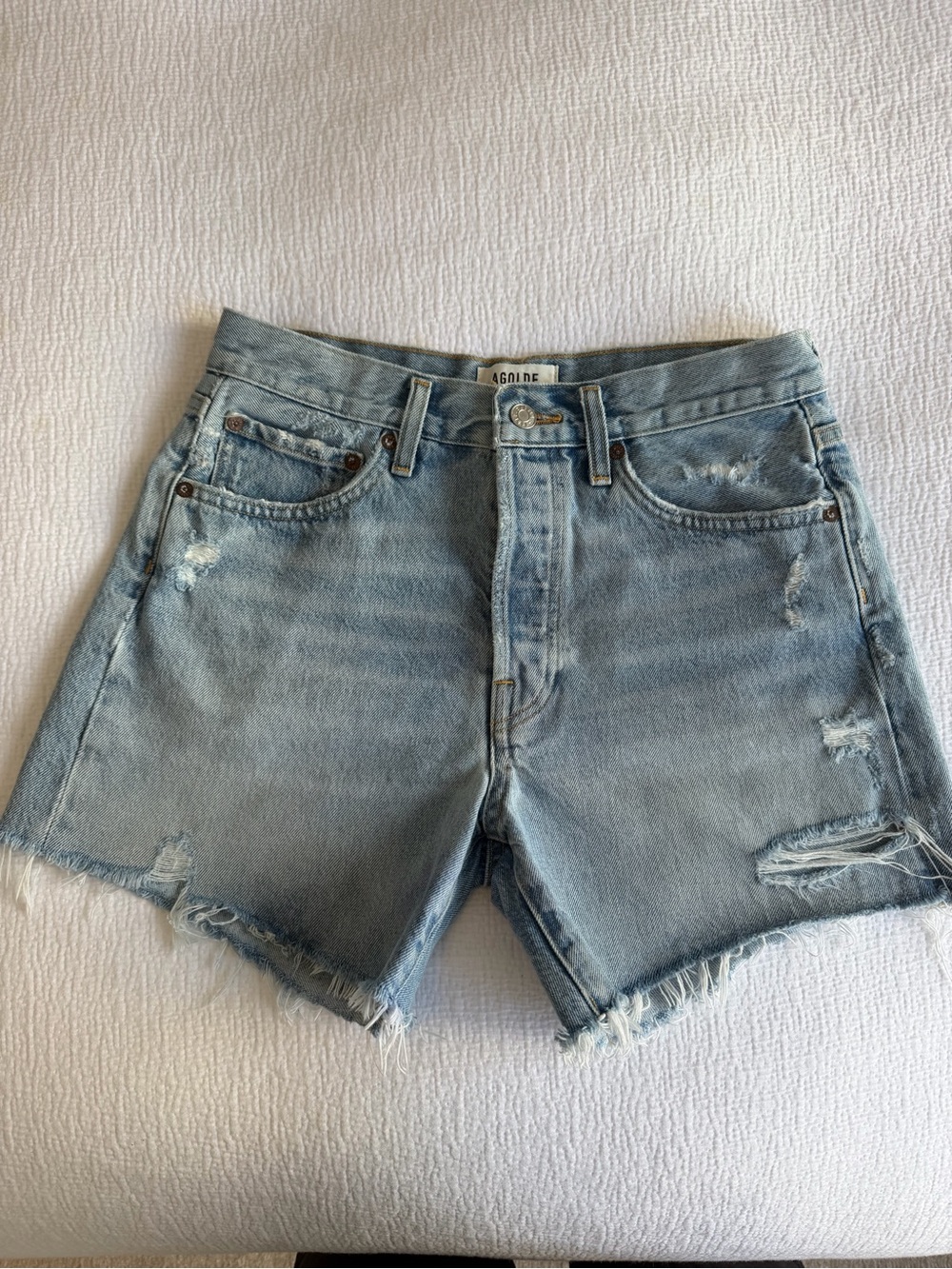 AGOLDE Parker Long Denim Shorts Swapmeet Size 26